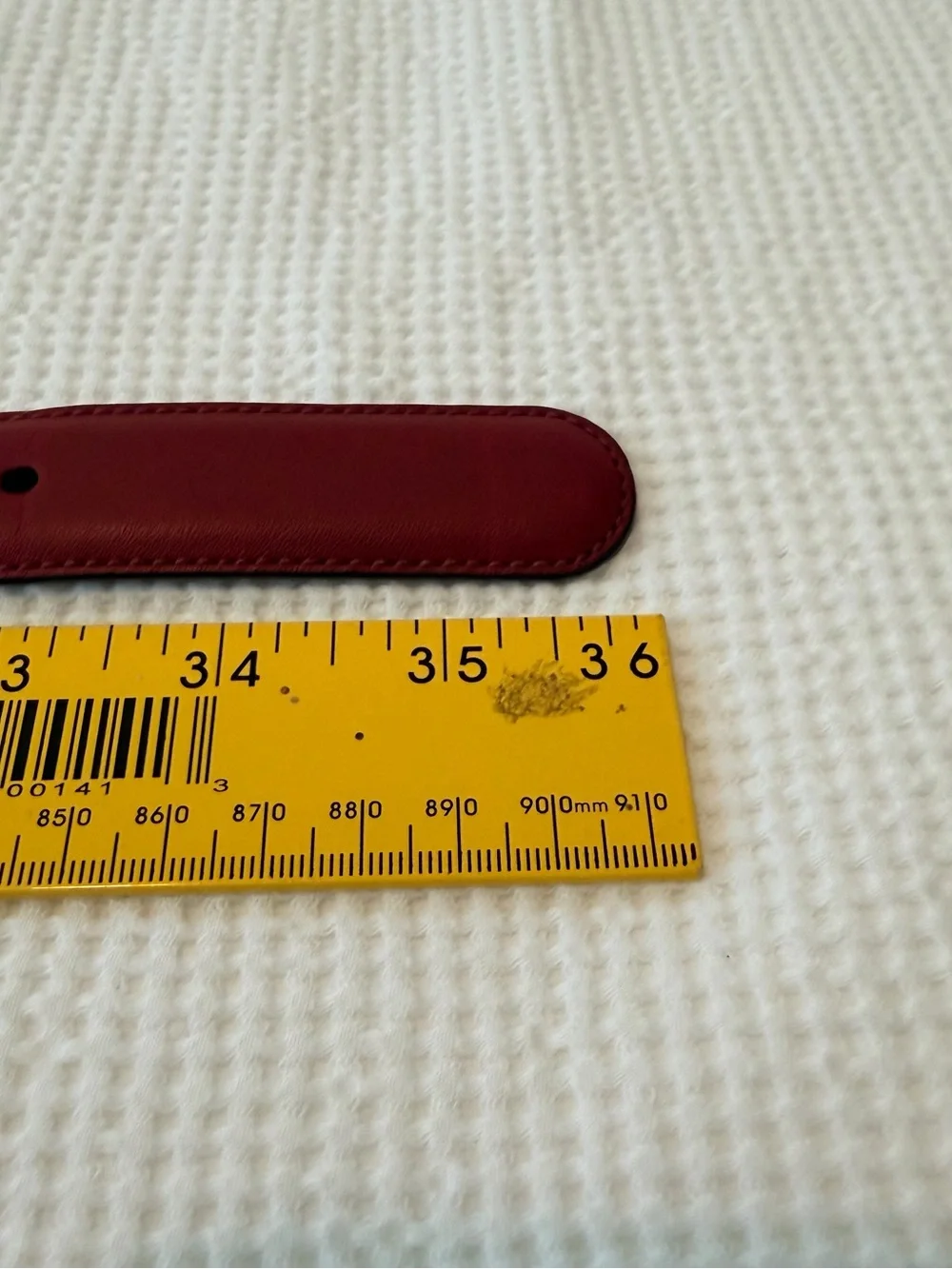 Coach Women’s Red Leather Belt with Brass Buckle size Medium